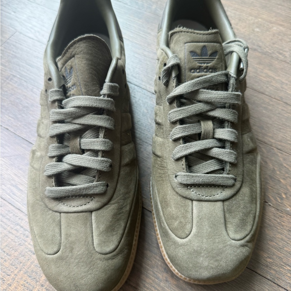 adidas Samba Olive Green Suede Sneakers - Picture 7 of 7